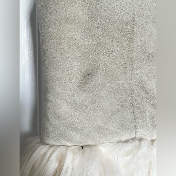 Vintage Char and Sher Designs Suede, Mixed Leather, and Mongolian Lamb Fur Vest - Picture 8 of 8